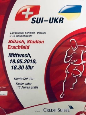 Freundschaftspiel zwischen den U-18 Auswahlen der Schweiz und der Urkraine im Mai 2010