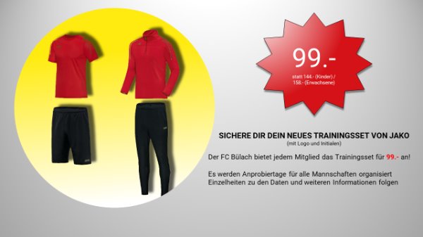 Sichere dir dein neues Trainingsset von Jako (mit Logo und Initialen)