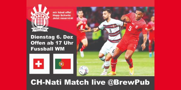 Achtelfinalspiel der Schweiz im BrewPub!