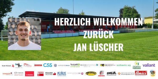 Herren 1: Jan Lüscher zurück beim FC Bülach